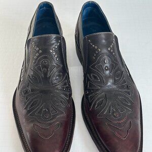 Mark Nason Rock Lives Italian Leather Slip-On Loafers | Men's Size 10 | Ox Blood